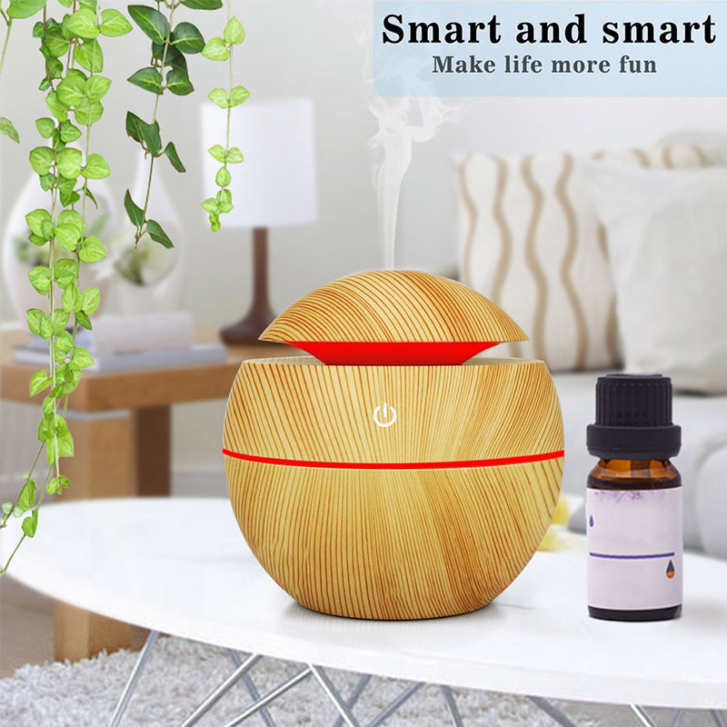 Wood Grain Round Humidifier – Peachloft