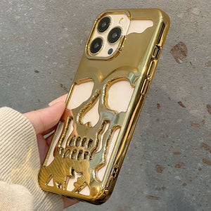 Plated Skull Case Cover For iPhone