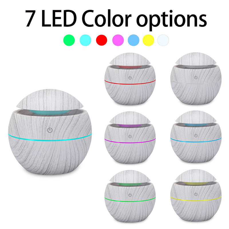 Wood Grain Round Humidifier – Peachloft