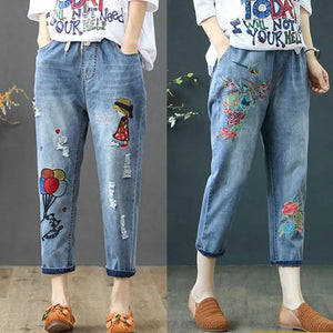 Women Casual Retro Jeans
