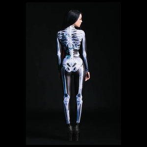Halloween Sexy Skull Bodysuit