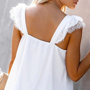 Ruffle V-Neck Tank Top