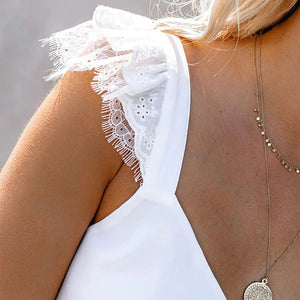 Ruffle V-Neck Tank Top