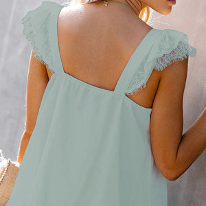 Ruffle V-Neck Tank Top