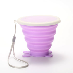 Silicone Folding Water Cups with Lids