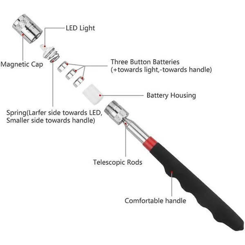LED Retractable Magnetic Pickup