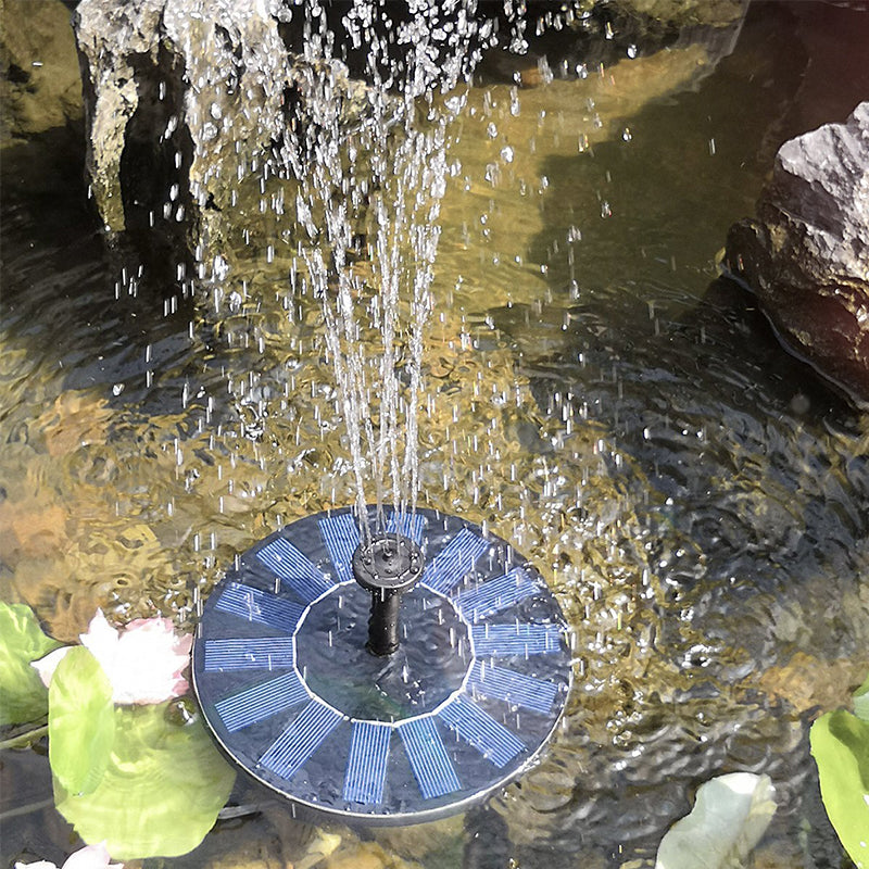 Solar Powered Bird Fountain With Lights