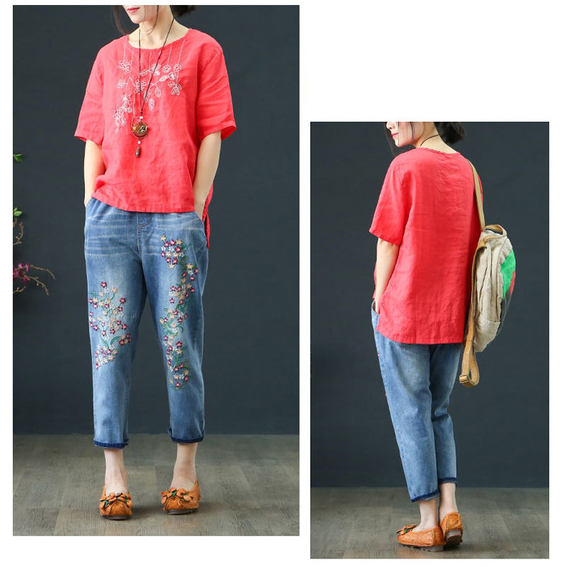 Women Casual Retro Jeans