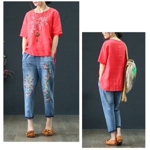 Women Casual Retro Jeans
