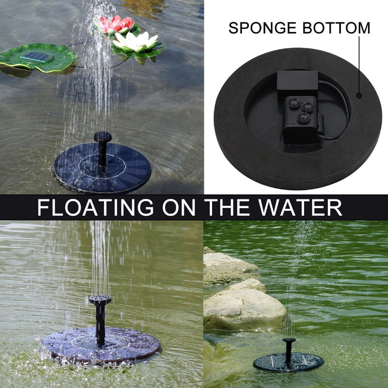 Solar Powered Bird Fountain With Lights