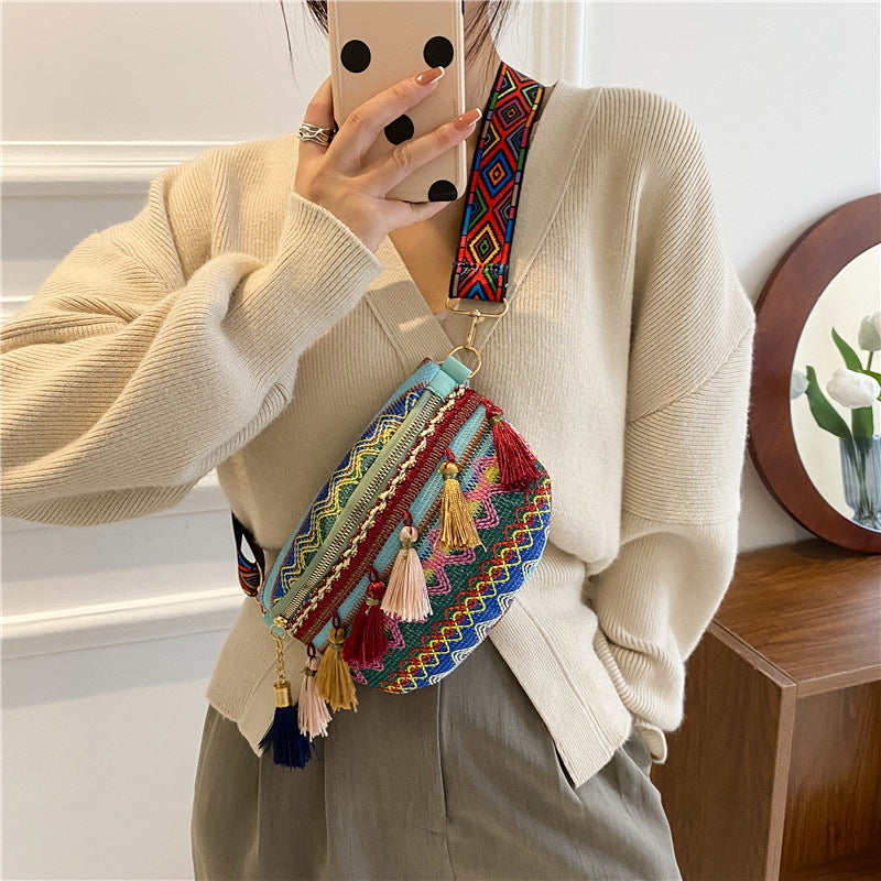 Vintage Colorful Waist Bag