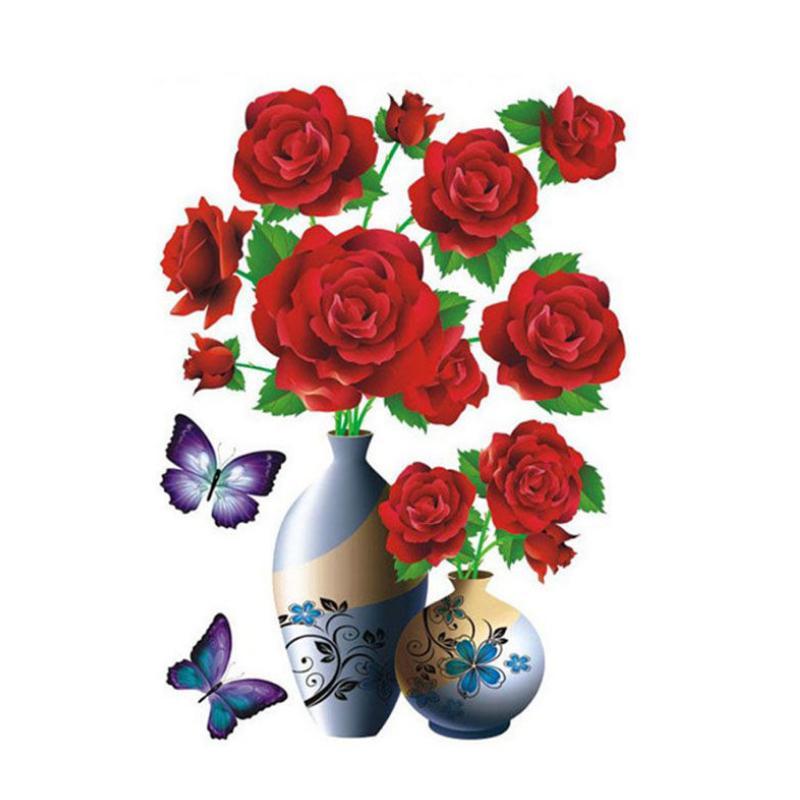 3D Vase Wall Sticker