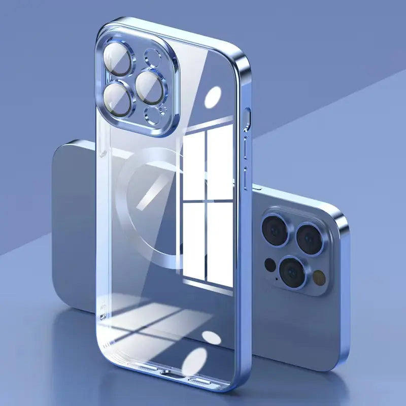Electroplating Wireless Magnetic Charging All-Inclusive Lens Case for iPhone