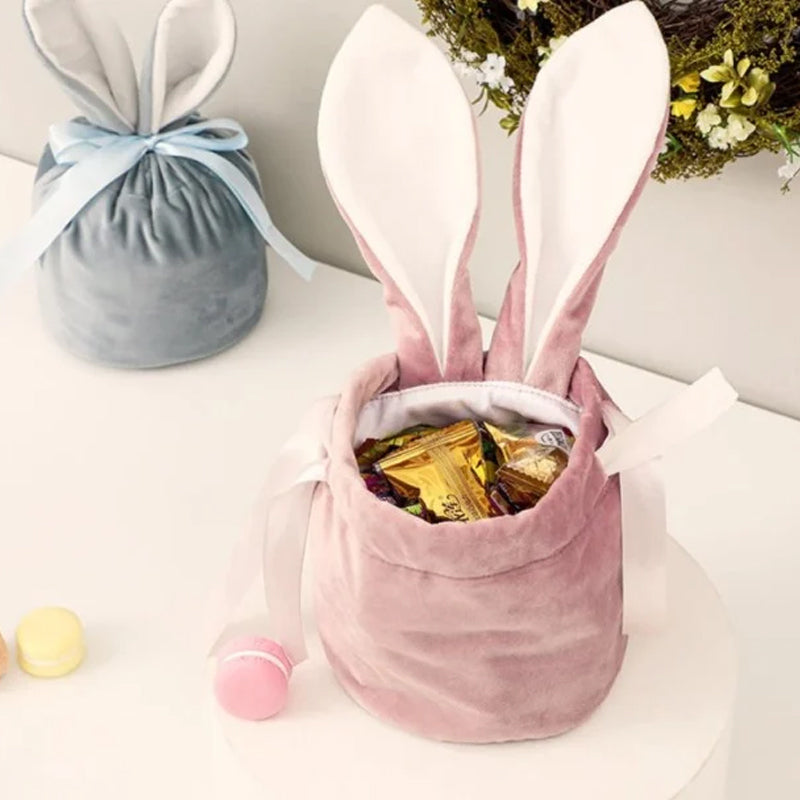 Easter Bunny Velvet Basket