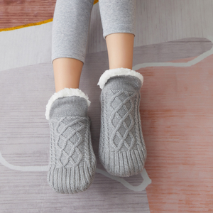 New Woven And Velvet Indoor Socks Slippers