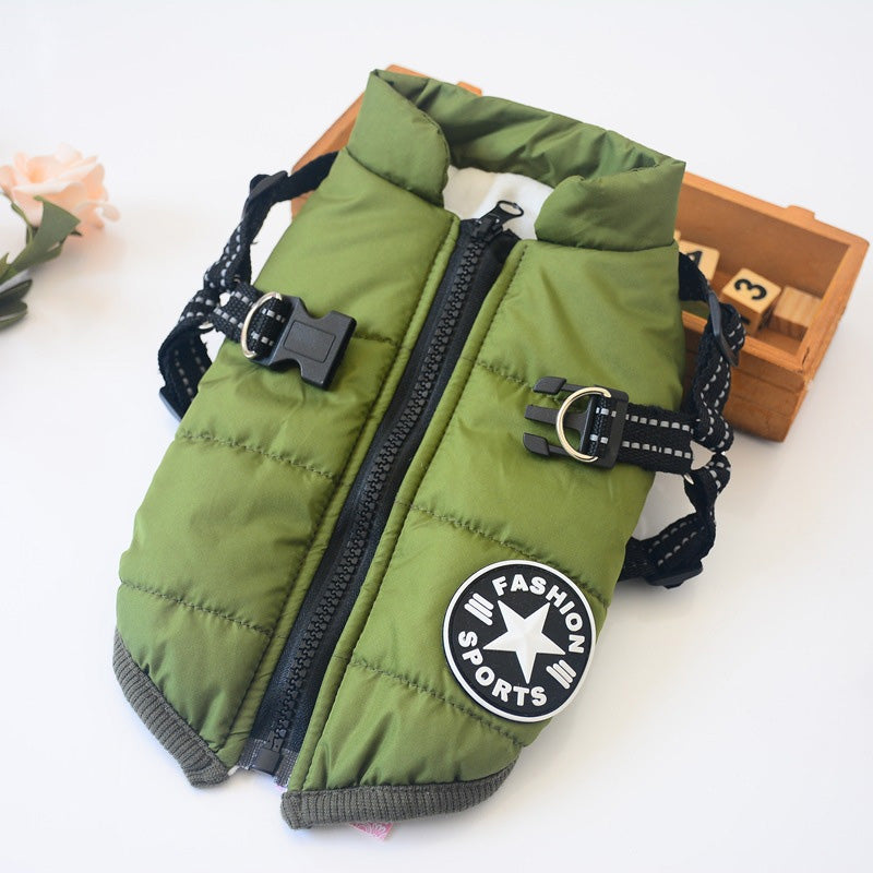 Waterproof Winter Jacket With Built-In Harness