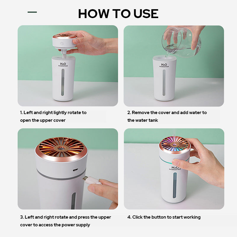 Colorful Lighting Aromatherapy Air Humidifier