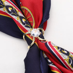 Personalized Three-ring Silk Scarf Buckle