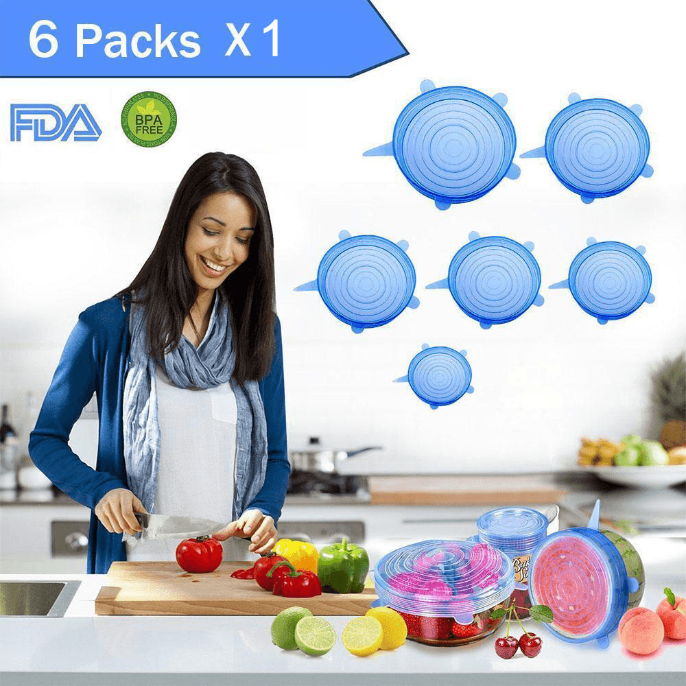 Silicone Stretch lid, 6PCS