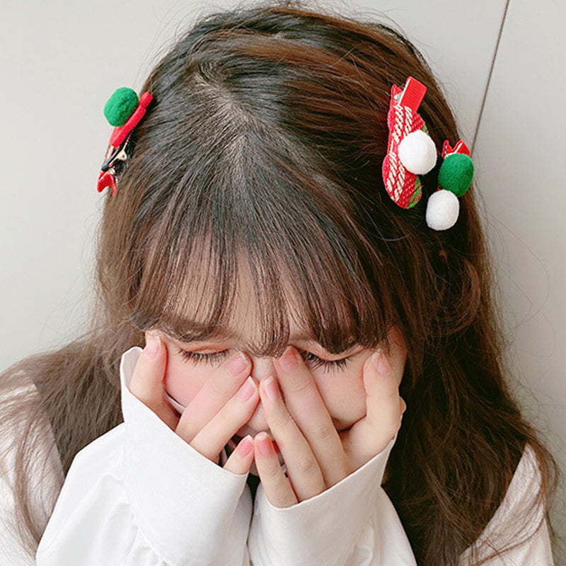 5 Pieces Christmas Hair Clips Set