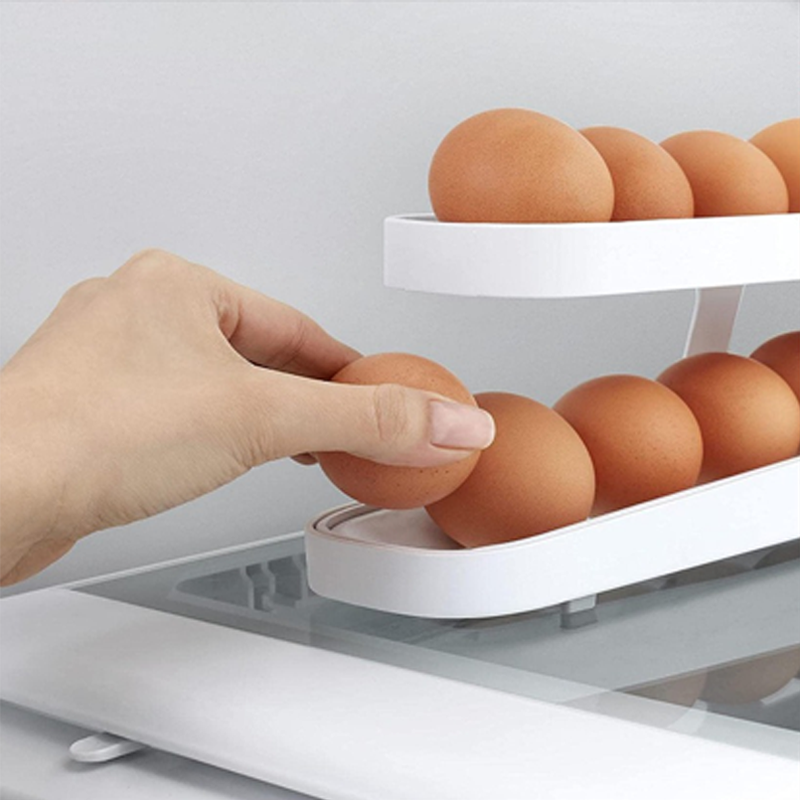 Automatic Scrolling Egg Rack Holder Storage Box