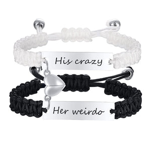 Magnetic Couple Braided Bracelets