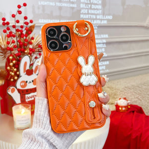 Rabbit Wristband Case Cover For iPhone