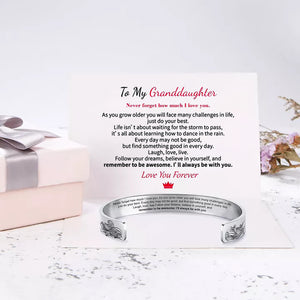 To My Granddaughter, I Will Always Be With You Bracelet