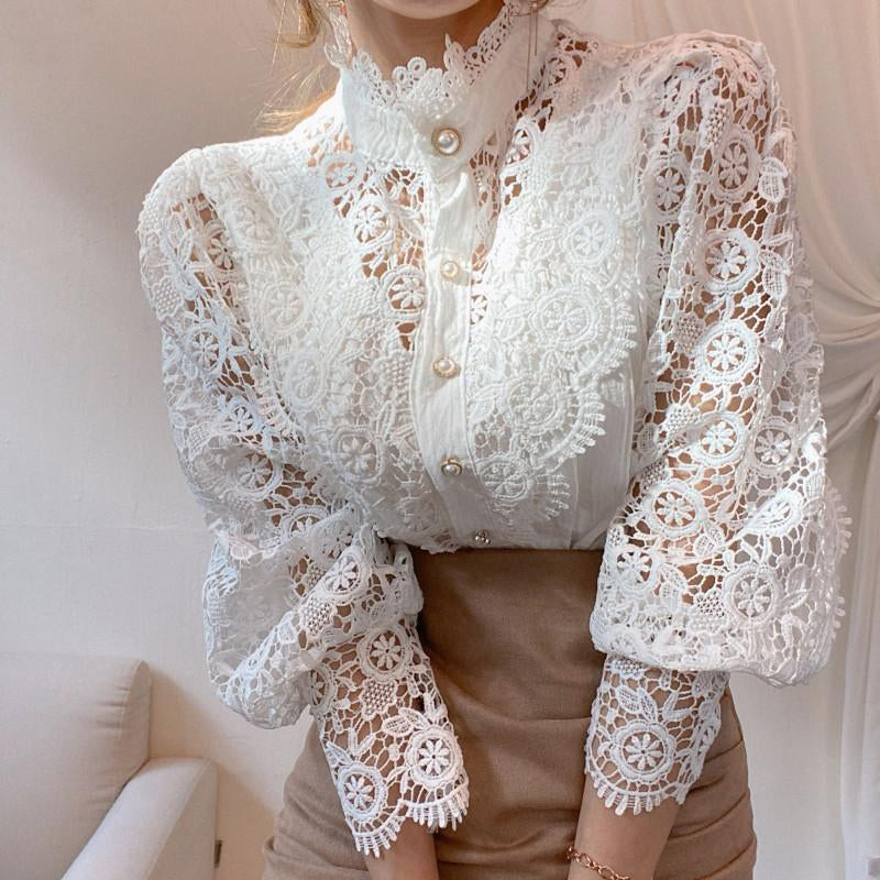 Elegant Lace Cutout Top