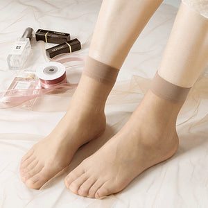 Women’s Sheer Crystal Silk Socks