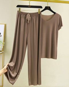 Ice Silk Pajama Two-piece Set