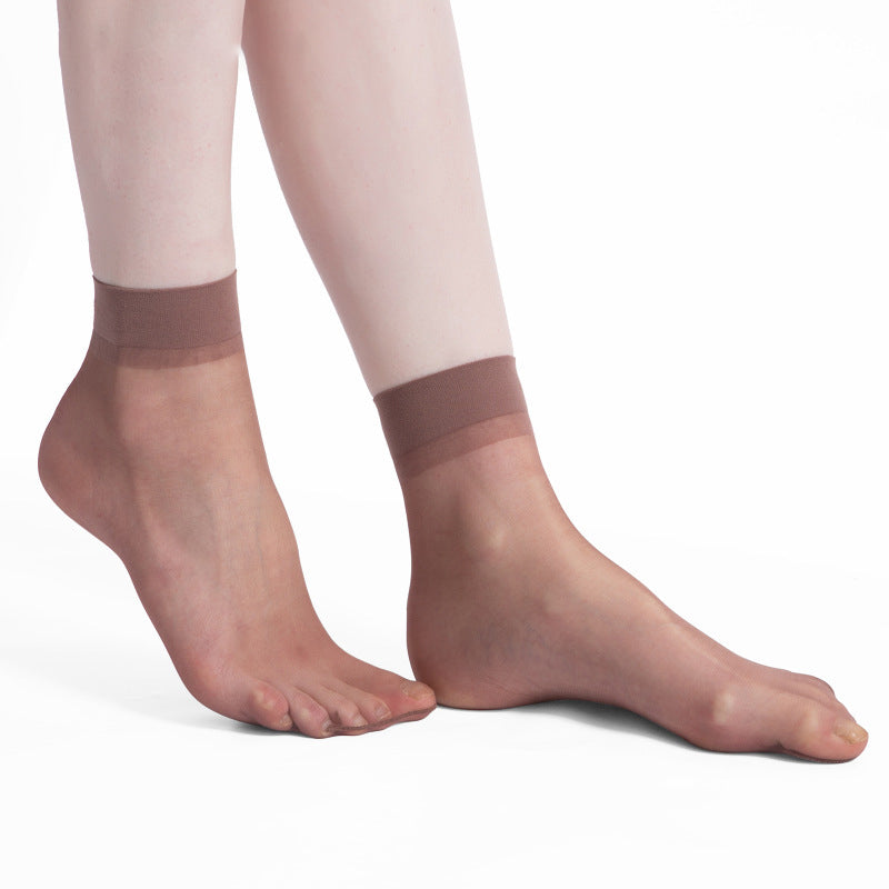 Women’s Sheer Crystal Silk Socks