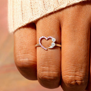Inspirational Heart Adjustable Ring