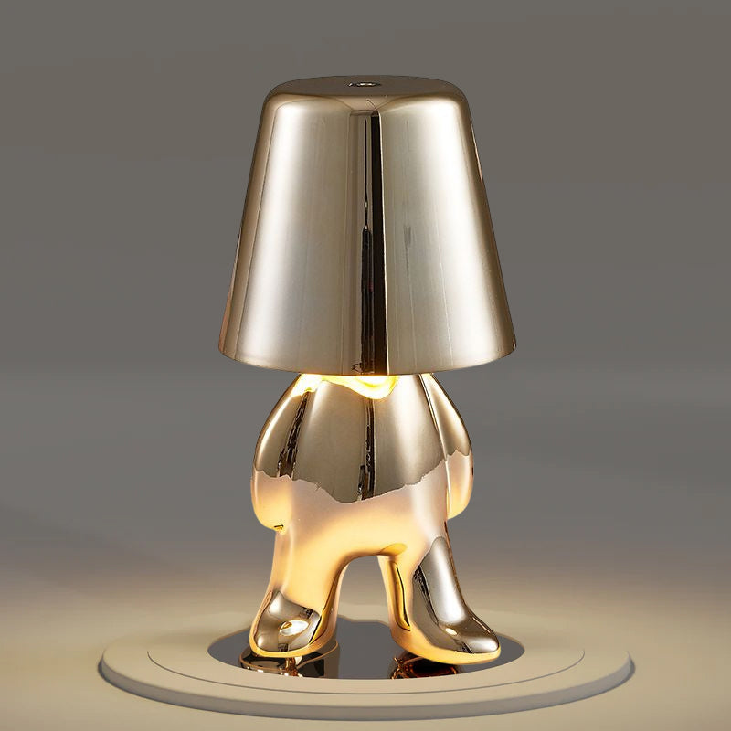 Thinker Little Golden Man Table Lamp