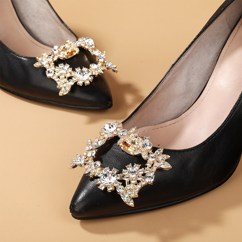 Detachable Rhinestone High Heel Shoes Buckle