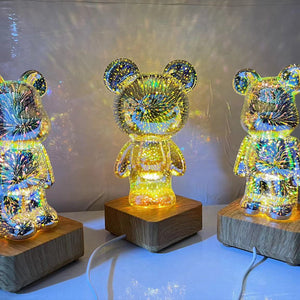 3D Fireworks Bear Lights