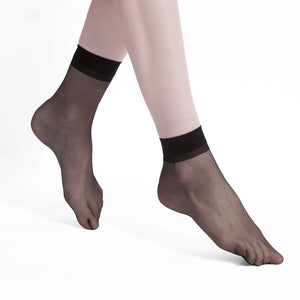 Women’s Sheer Crystal Silk Socks