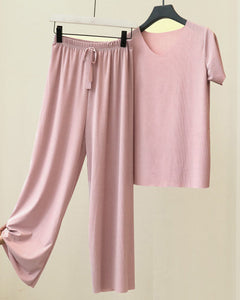 Ice Silk Pajama Two-piece Set