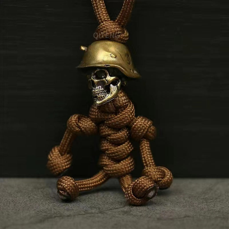 Skeleton Soldier Paracord Keychain