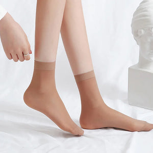 Women’s Sheer Crystal Silk Socks
