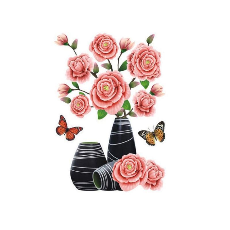 3D Vase Wall Sticker