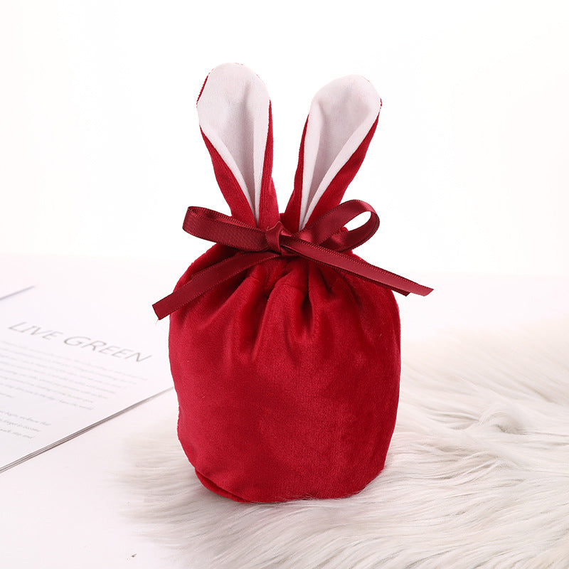 Easter Bunny Velvet Basket