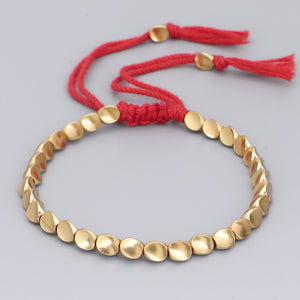 Shaped Copper Bead Bracelet