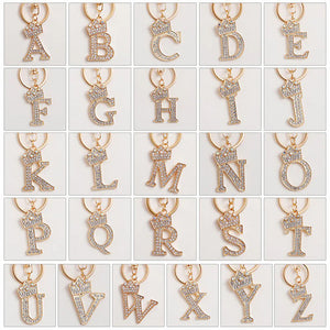 Diamond Crown Letter Key Pendant