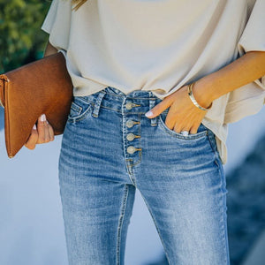 Vintage High-Waisted Jeans With Flared Legs From The 70s