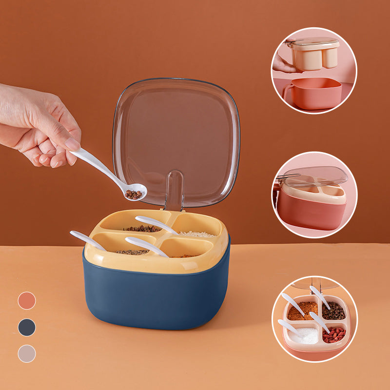 Four Seasoning Box With Lid