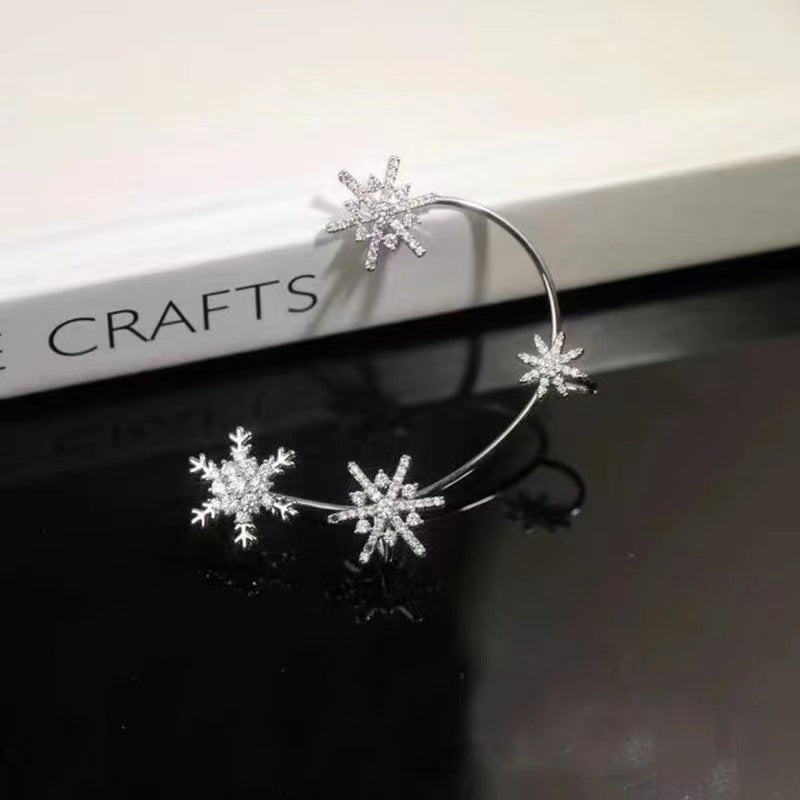 Diamond And Zirconia Earrings Without Holes