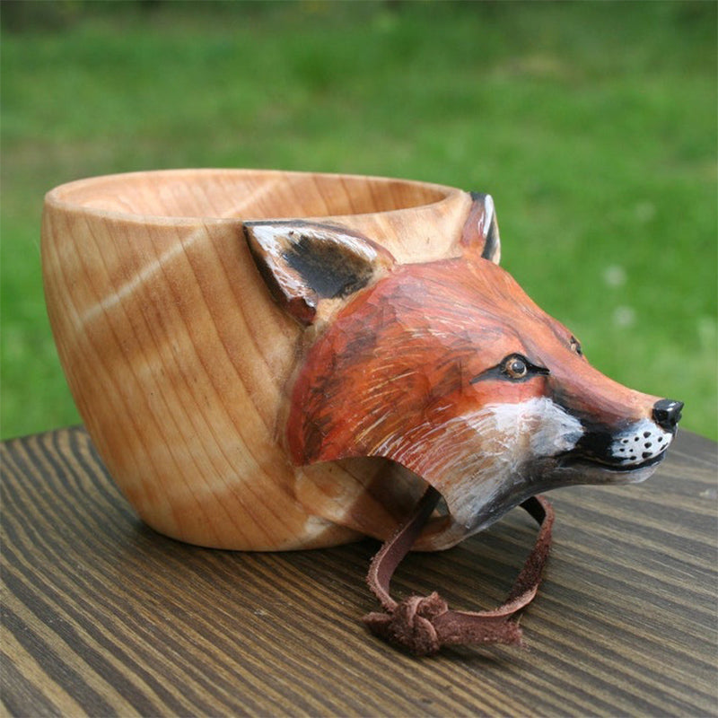 Cute Animal Handmade Wooden Mug