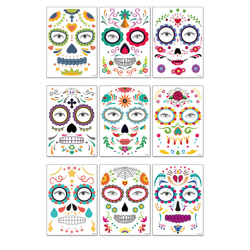 Halloween Waterproof Tattoo Sticker-Spooky Halloween Set