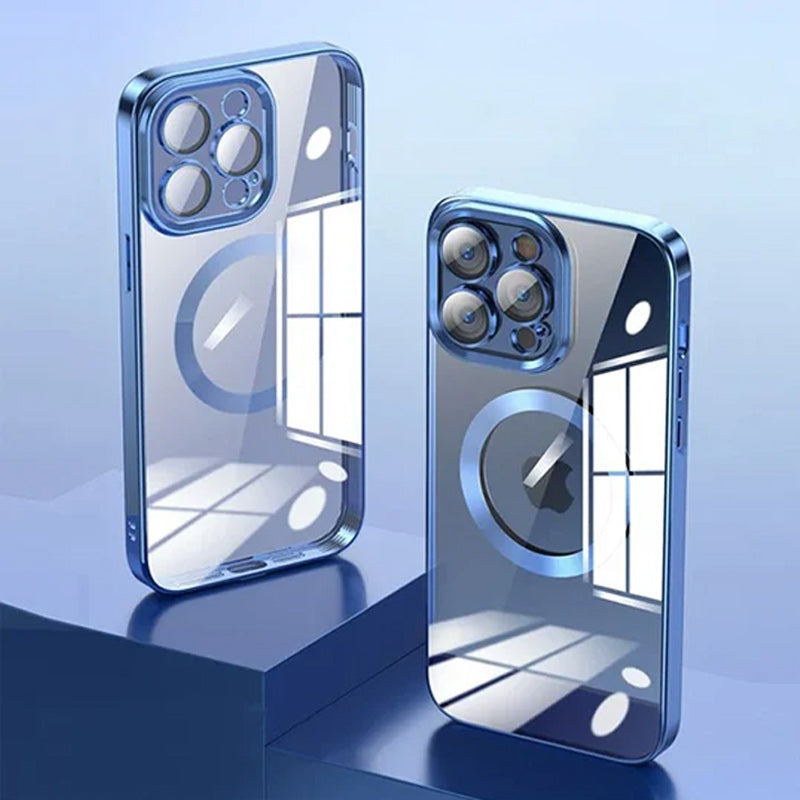 Electroplating Wireless Magnetic Charging All-Inclusive Lens Case for iPhone